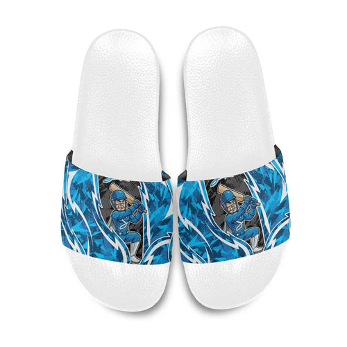 Adelaide Strikers Slide Sandals Flaming Lightning Storm Geometric Sports Mascot Art