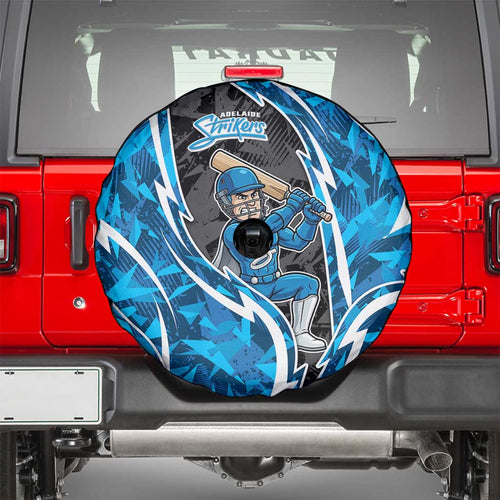 Adelaide Strikers Spare Tire Cover Flaming Lightning Storm Geometric Sports Mascot Art
