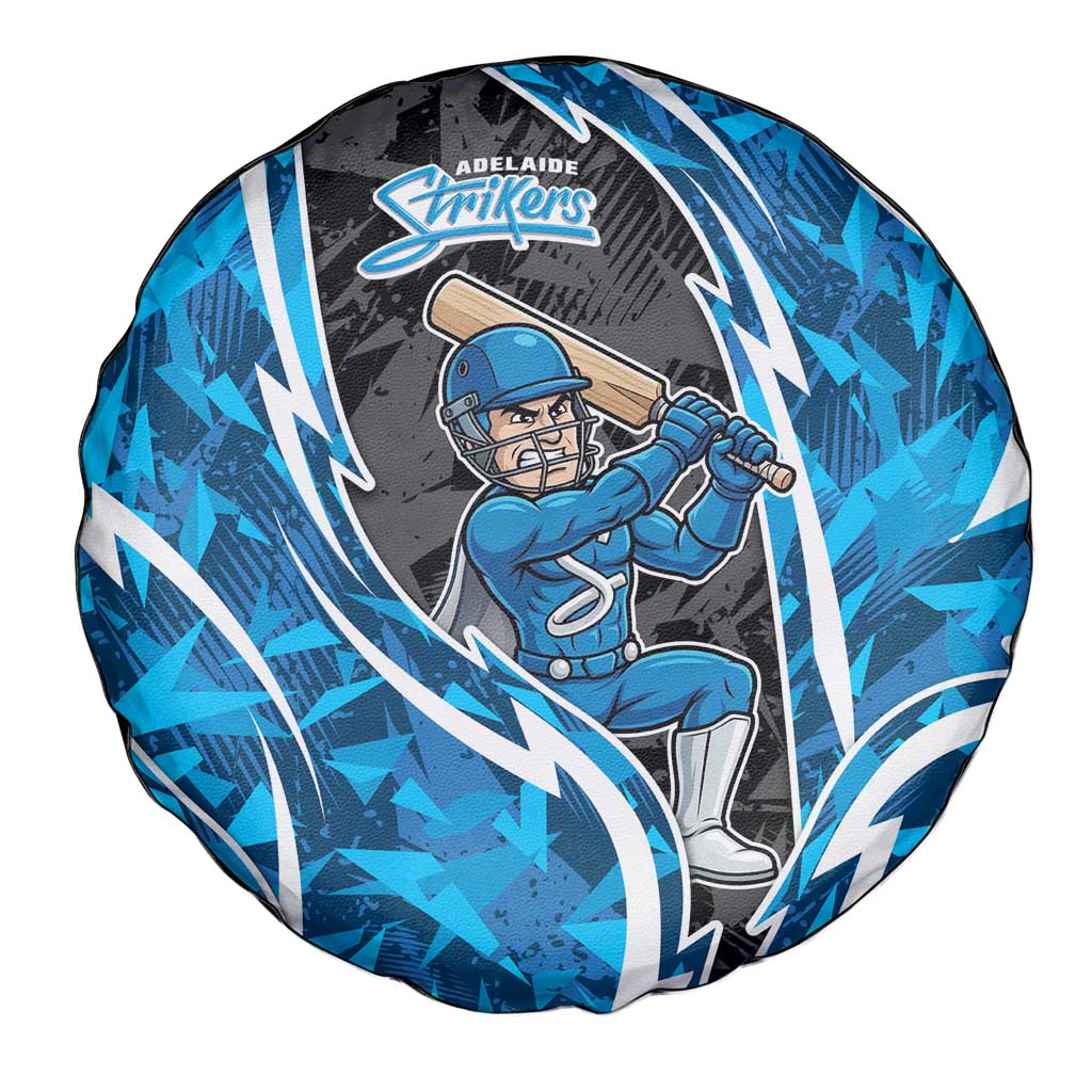 Adelaide Strikers Spare Tire Cover Flaming Lightning Storm Geometric Sports Mascot Art