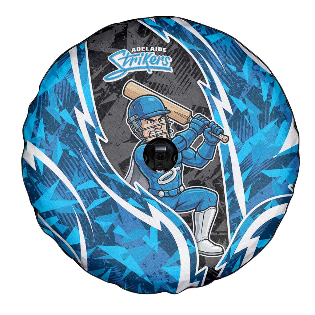 Adelaide Strikers Spare Tire Cover Flaming Lightning Storm Geometric Sports Mascot Art