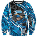 Adelaide Strikers Sweatshirt Flaming Lightning Storm Geometric Sports Mascot Art