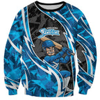 Adelaide Strikers Sweatshirt Flaming Lightning Storm Geometric Sports Mascot Art