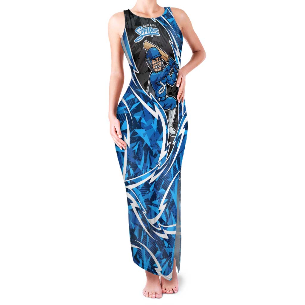 Adelaide Strikers Tank Maxi Dress Flaming Lightning Storm Geometric Sports Mascot Art