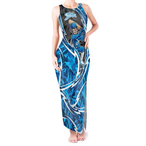 Adelaide Strikers Tank Maxi Dress Flaming Lightning Storm Geometric Sports Mascot Art