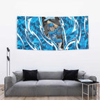 Adelaide Strikers Tapestry Flaming Lightning Storm Geometric Sports Mascot Art
