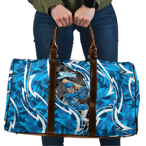 Adelaide Strikers Travel Bag Flaming Lightning Storm Geometric Sports Mascot Art