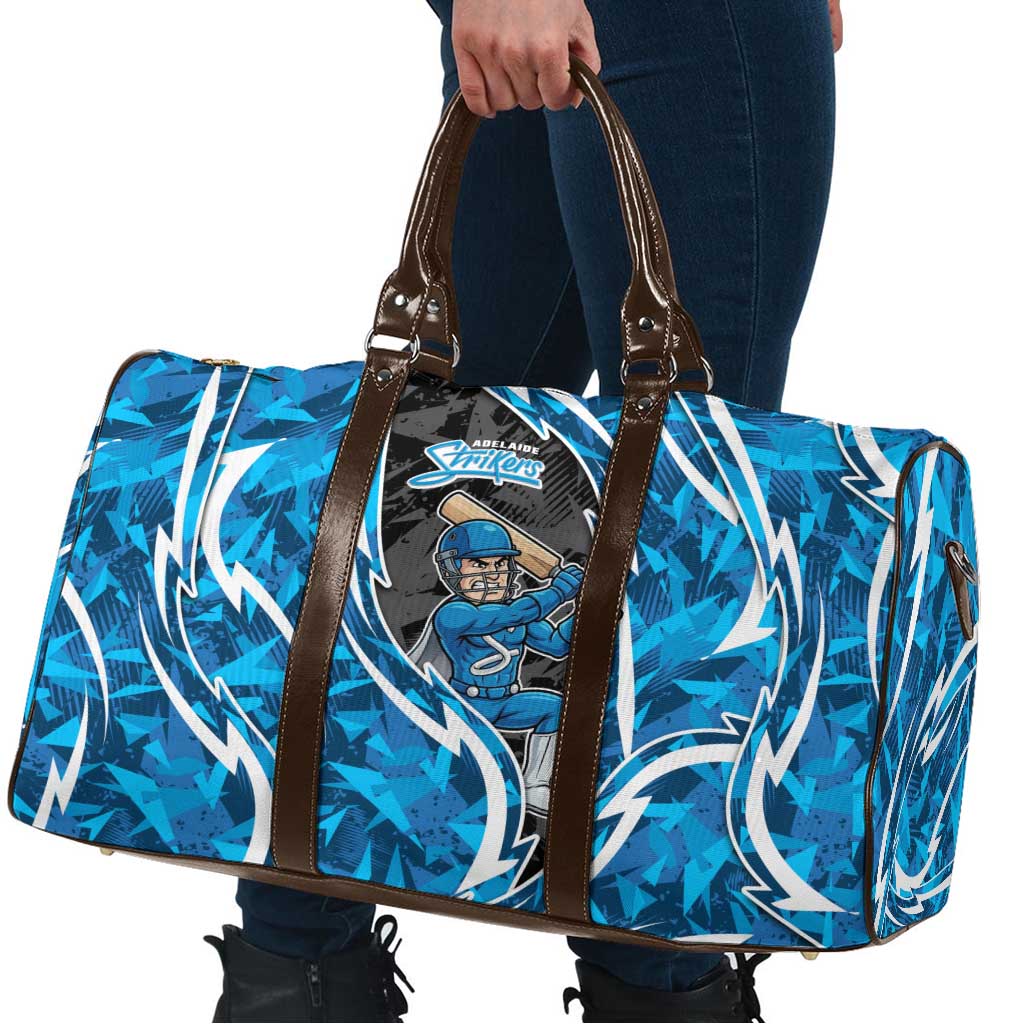 Adelaide Strikers Travel Bag Flaming Lightning Storm Geometric Sports Mascot Art