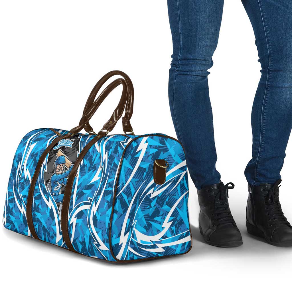 Adelaide Strikers Travel Bag Flaming Lightning Storm Geometric Sports Mascot Art