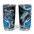 Adelaide Strikers Tumbler Cup Flaming Lightning Storm Geometric Sports Mascot Art