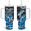 Adelaide Strikers Tumbler With Handle Flaming Lightning Storm Geometric Sports Mascot Art