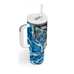 Adelaide Strikers Tumbler With Handle Flaming Lightning Storm Geometric Sports Mascot Art