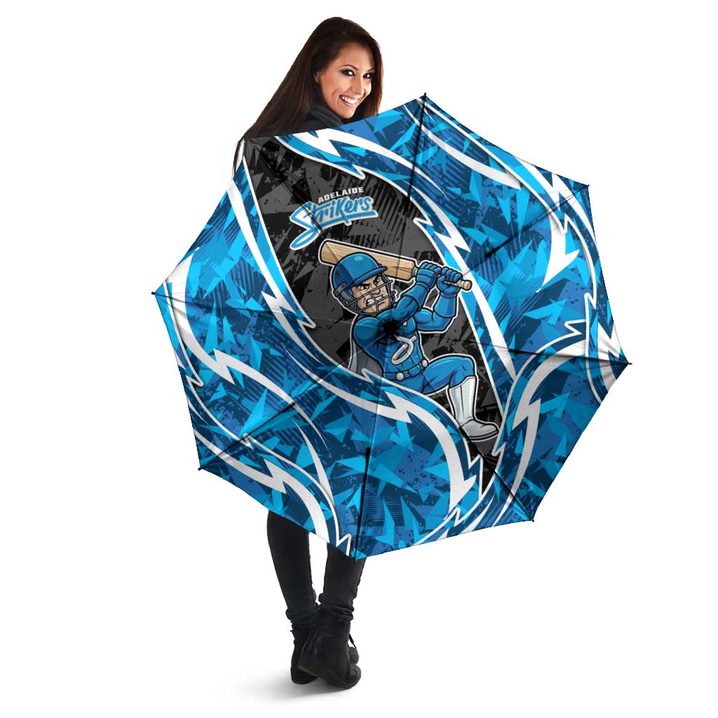 Adelaide Strikers Umbrella Flaming Lightning Storm Geometric Sports Mascot Art