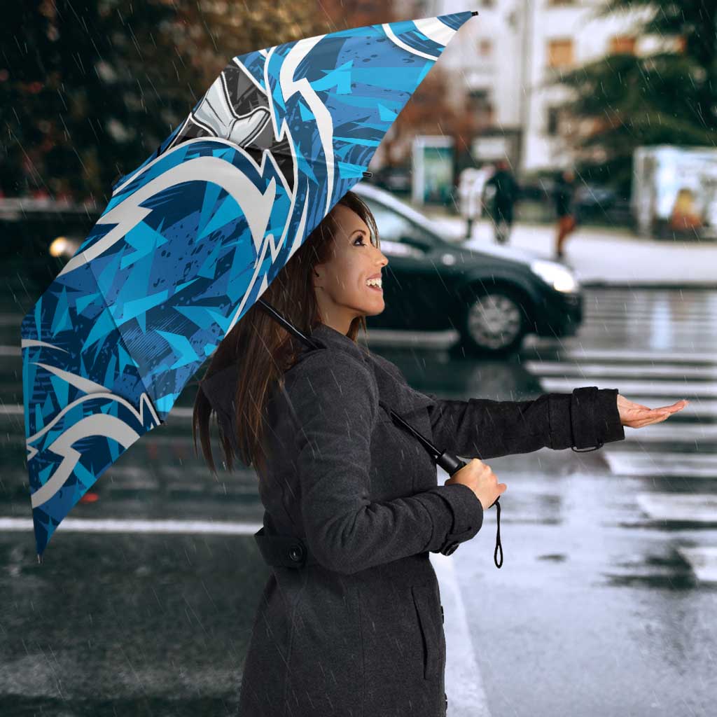 Adelaide Strikers Umbrella Flaming Lightning Storm Geometric Sports Mascot Art