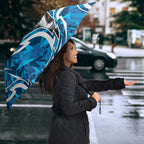 Adelaide Strikers Umbrella Flaming Lightning Storm Geometric Sports Mascot Art