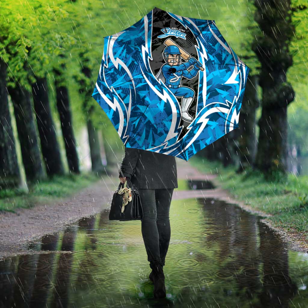 Adelaide Strikers Umbrella Flaming Lightning Storm Geometric Sports Mascot Art