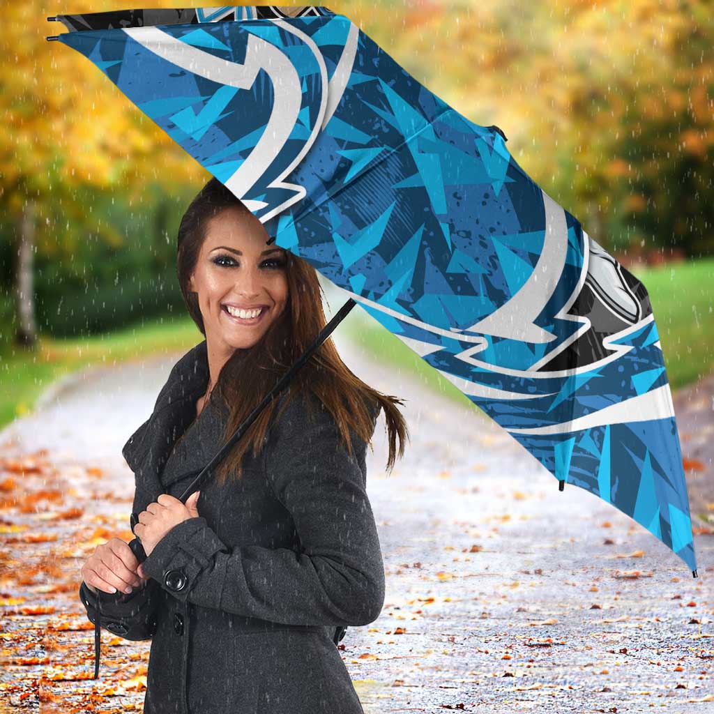 Adelaide Strikers Umbrella Flaming Lightning Storm Geometric Sports Mascot Art