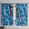 Adelaide Strikers Window Curtain Flaming Lightning Storm Geometric Sports Mascot Art