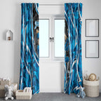 Adelaide Strikers Window Curtain Flaming Lightning Storm Geometric Sports Mascot Art