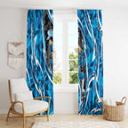 Adelaide Strikers Window Curtain Flaming Lightning Storm Geometric Sports Mascot Art