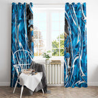 Adelaide Strikers Window Curtain Flaming Lightning Storm Geometric Sports Mascot Art