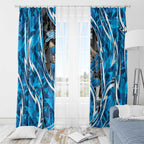 Adelaide Strikers Window Curtain Flaming Lightning Storm Geometric Sports Mascot Art