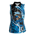 Adelaide Strikers Women Sleeveless Polo Shirt Flaming Lightning Storm Geometric Sports Mascot Art