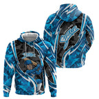 Adelaide Strikers Zip Hoodie Flaming Lightning Storm Geometric Sports Mascot Art