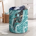 Brisbane Heat Laundry Basket Flaming Lightning Storm Geometric Sports Mascot Art