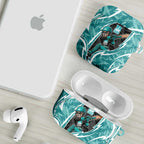 Brisbane Heat AirPods Case Flaming Lightning Storm Geometric Sports Mascot Art