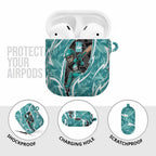 Brisbane Heat AirPods Case Flaming Lightning Storm Geometric Sports Mascot Art