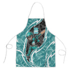 Brisbane Heat Apron Flaming Lightning Storm Geometric Sports Mascot Art