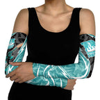 Brisbane Heat Arm Sleeves Flaming Lightning Storm Geometric Sports Mascot Art