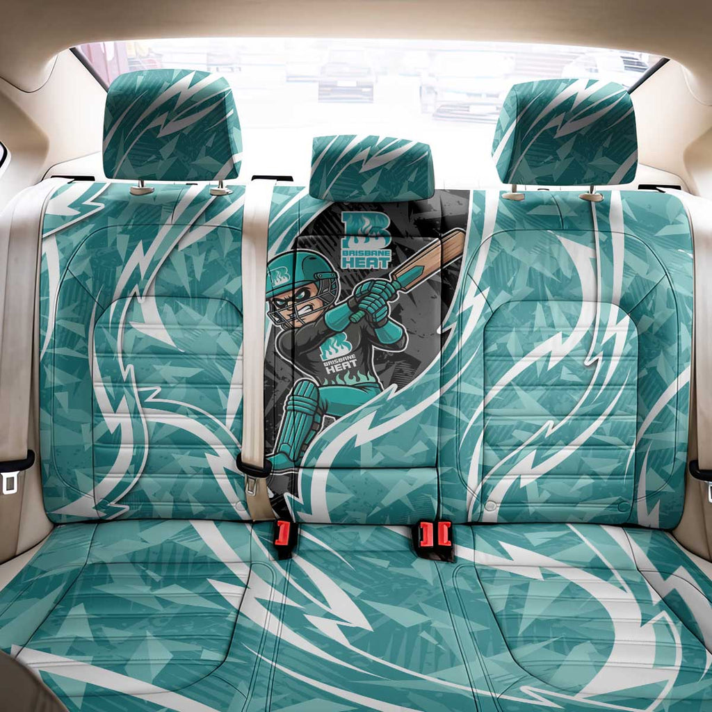 Brisbane Heat Back Car Seat Cover Flaming Lightning Storm Geometric Sports Mascot Art