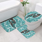 Brisbane Heat Bathroom Set Flaming Lightning Storm Geometric Sports Mascot Art