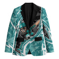 Brisbane Heat Blazer Flaming Lightning Storm Geometric Sports Mascot Art