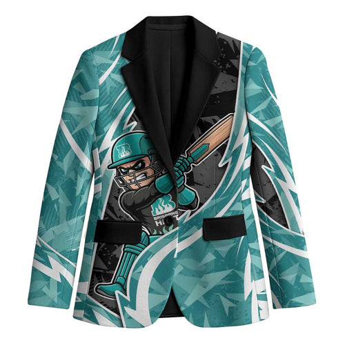 Brisbane Heat Blazer Flaming Lightning Storm Geometric Sports Mascot Art
