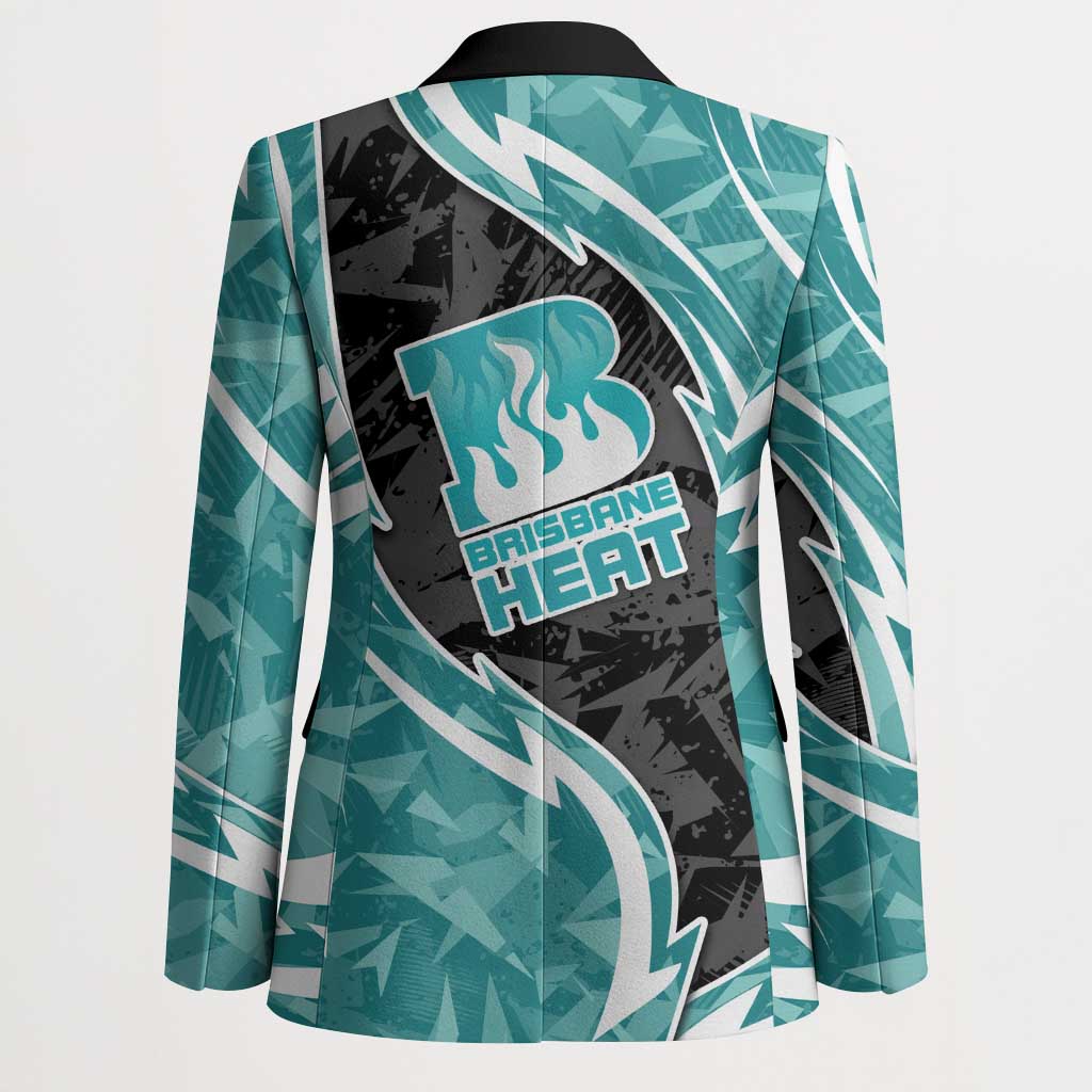 Brisbane Heat Blazer Flaming Lightning Storm Geometric Sports Mascot Art