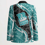 Brisbane Heat Blazer Flaming Lightning Storm Geometric Sports Mascot Art