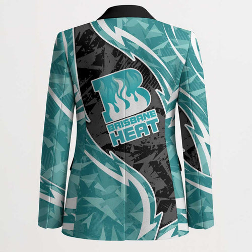 Brisbane Heat Blazer Flaming Lightning Storm Geometric Sports Mascot Art