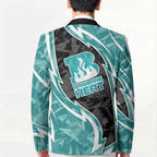 Brisbane Heat Blazer Flaming Lightning Storm Geometric Sports Mascot Art
