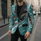 Brisbane Heat Blazer Flaming Lightning Storm Geometric Sports Mascot Art