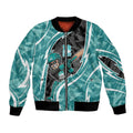 Brisbane Heat Bomber Jacket Flaming Lightning Storm Geometric Sports Mascot Art