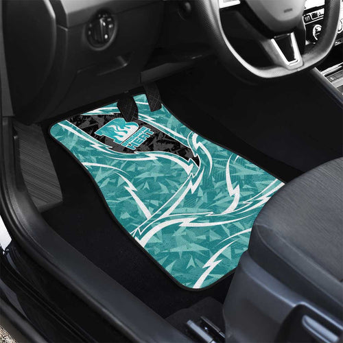 Brisbane Heat Car Mats Flaming Lightning Storm Geometric Sports Mascot Art