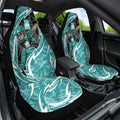 Brisbane Heat Car Seat Cover Flaming Lightning Storm Geometric Sports Mascot Art