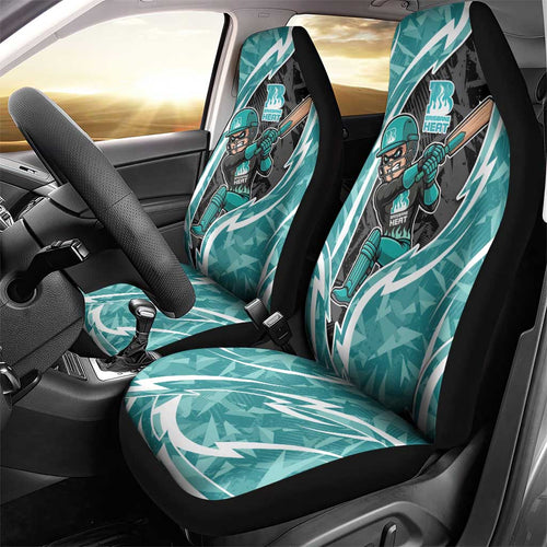 Brisbane Heat Car Seat Cover Flaming Lightning Storm Geometric Sports Mascot Art
