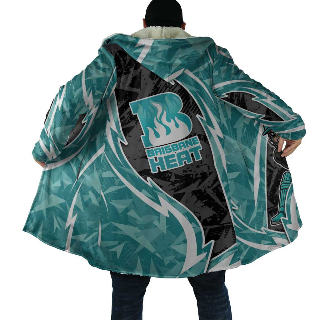 Brisbane Heat Cloak Flaming Lightning Storm Geometric Sports Mascot Art