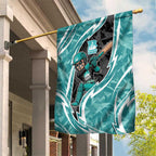 Brisbane Heat Garden Flag Flaming Lightning Storm Geometric Sports Mascot Art