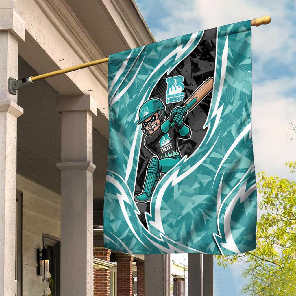 Brisbane Heat Garden Flag Flaming Lightning Storm Geometric Sports Mascot Art