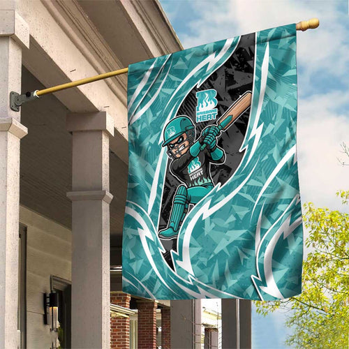 Brisbane Heat Garden Flag Flaming Lightning Storm Geometric Sports Mascot Art