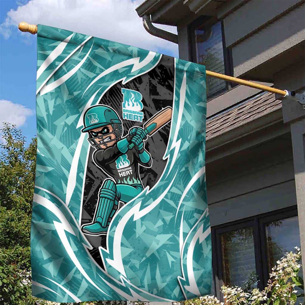 Brisbane Heat Garden Flag Flaming Lightning Storm Geometric Sports Mascot Art
